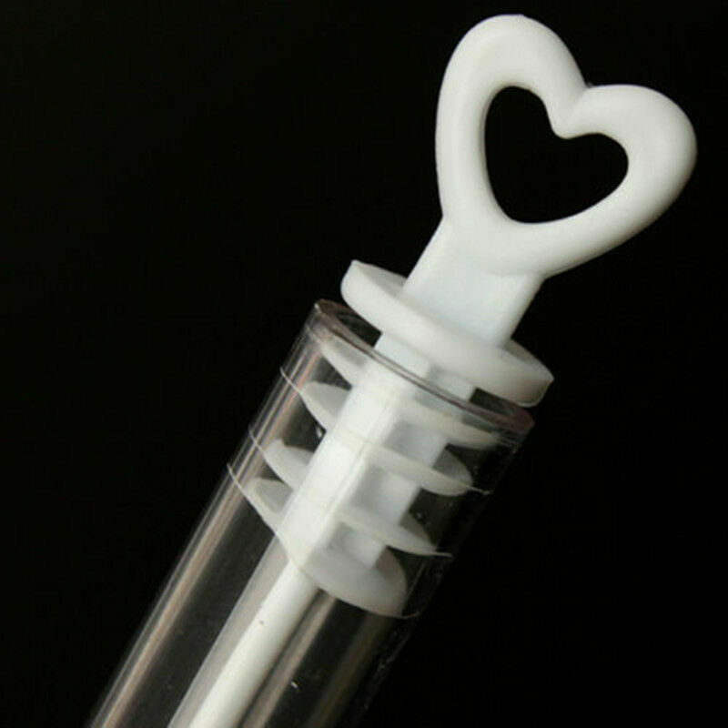 12x Love Heart Wand Tube Bubbles Soap Bottle Confetti Wedding Favour Party Decor