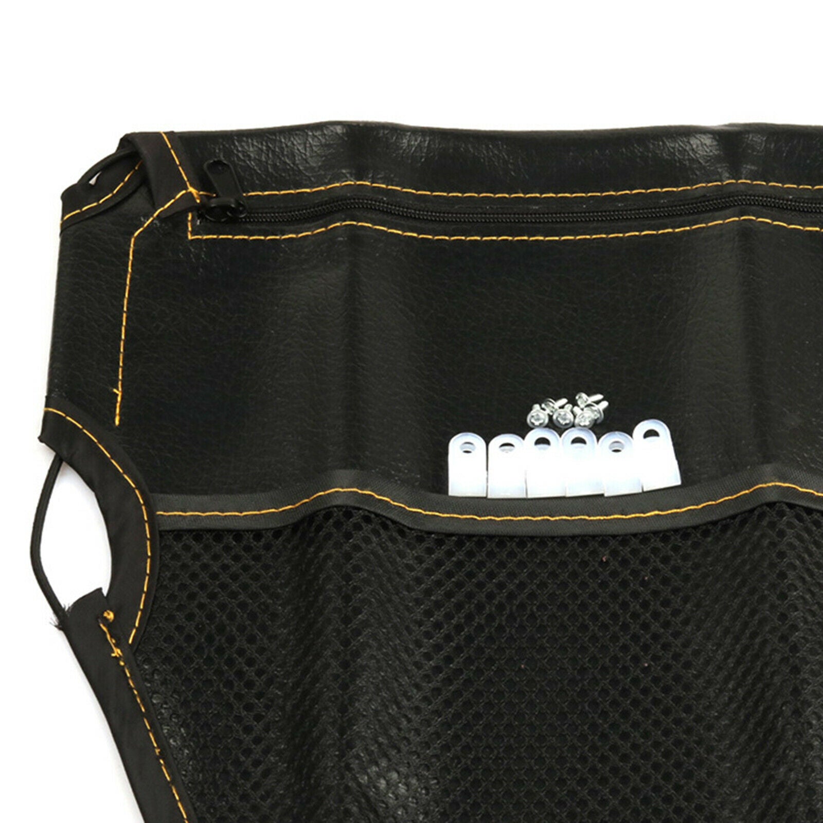 Black Motorbike Motorcycle Under Seat Cushion Storage Pouch Bag Case Durable