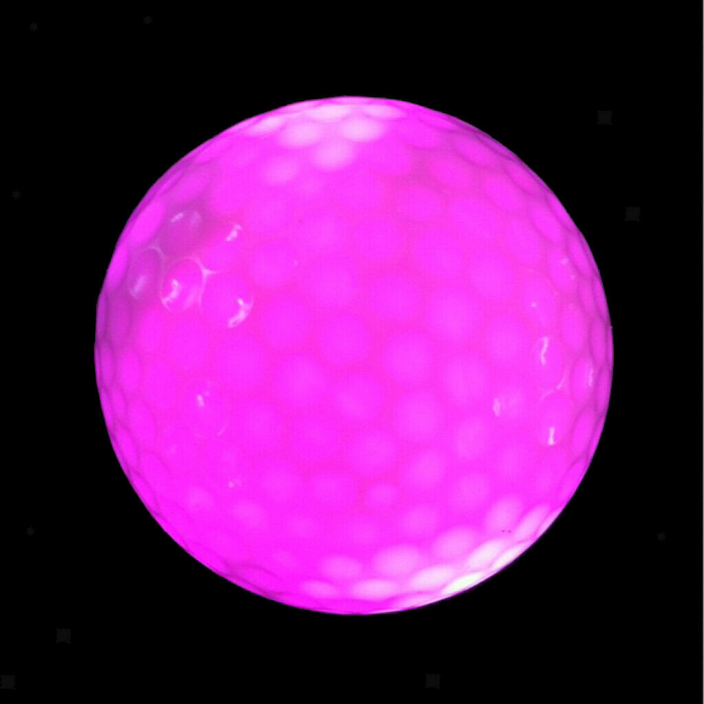 6 Pcs Glow In Dark LED Light Up Golf Ball Official Size Tournament Ball