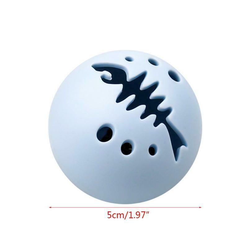 3PCS Fish Bone Hollow Balls for Cats Including Flashing Ball Catnip Ball Indoor