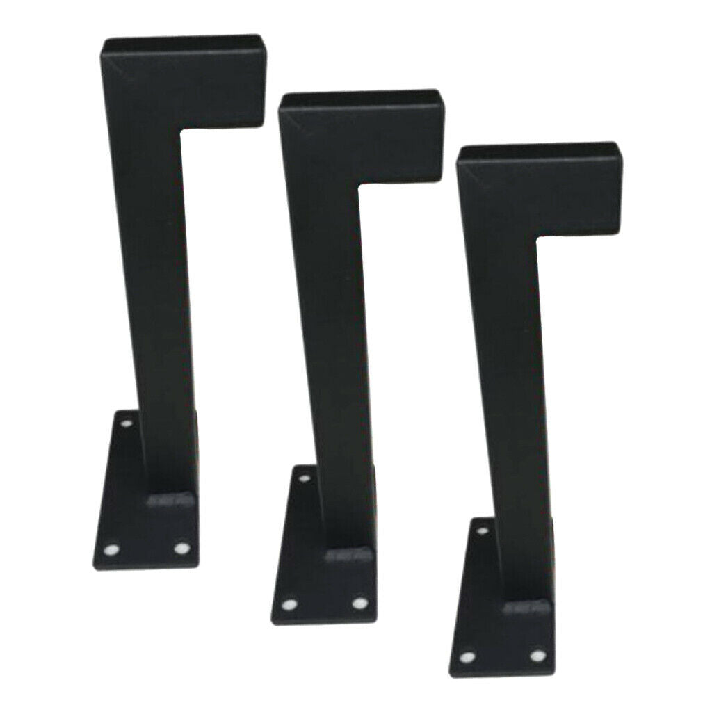 3x Floating Wall Shelves Convenient for Books Shop Shelves Flower Pot, Black