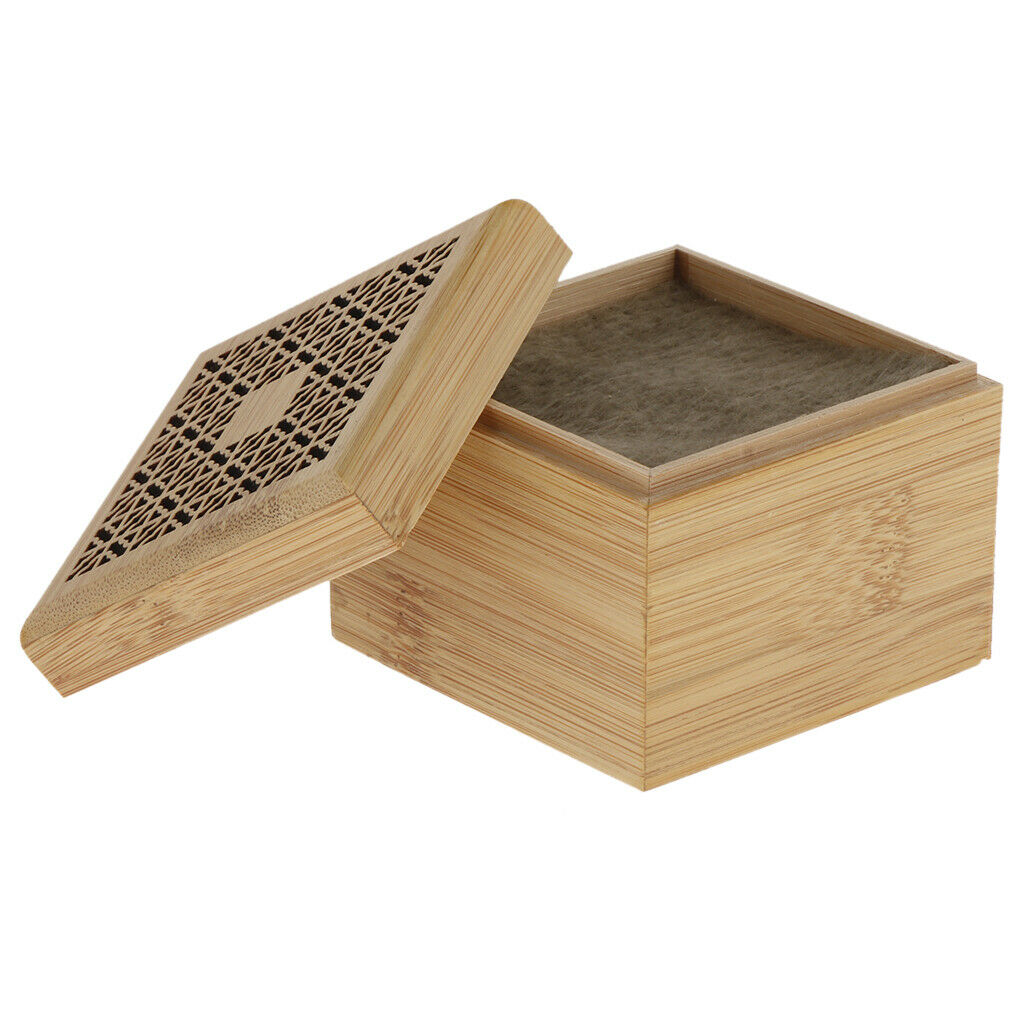 Hollow Bamboo Incense Stick Burner Wooden Box Censer Stove for Home Style 01
