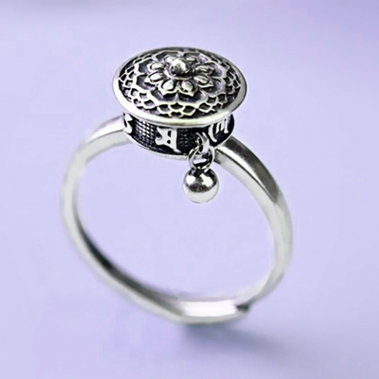 2X Fashion Creative Rotatable Ring Amulet Lucky Resizable Jewelry Rings Gifts