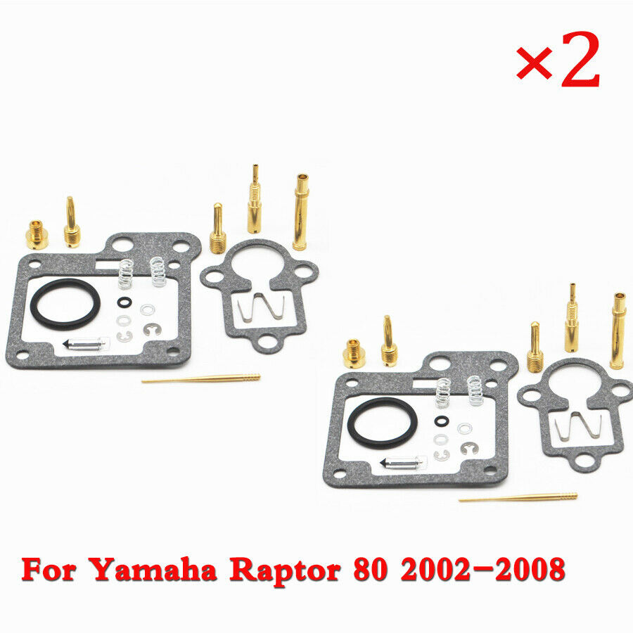 2Set Carburetor Carb Repair Rebuild Kit For Yamaha Raptor 80 YFM80R YFM80W 02-08