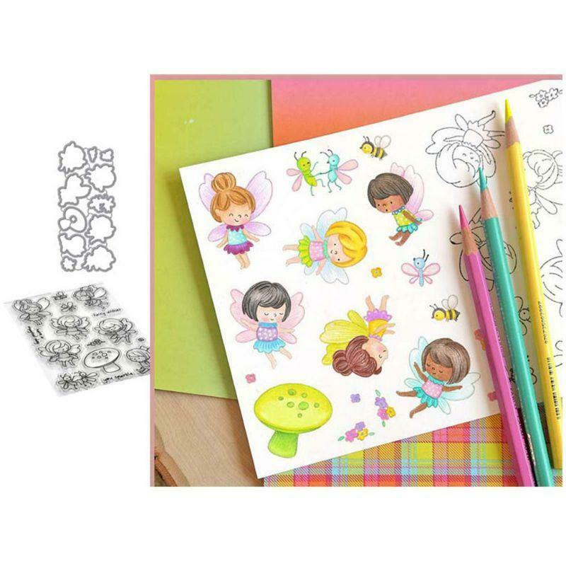 Angel Girls Cutting Dies Clear Stamp for DIY Scrapbooking Paper Card Embossing