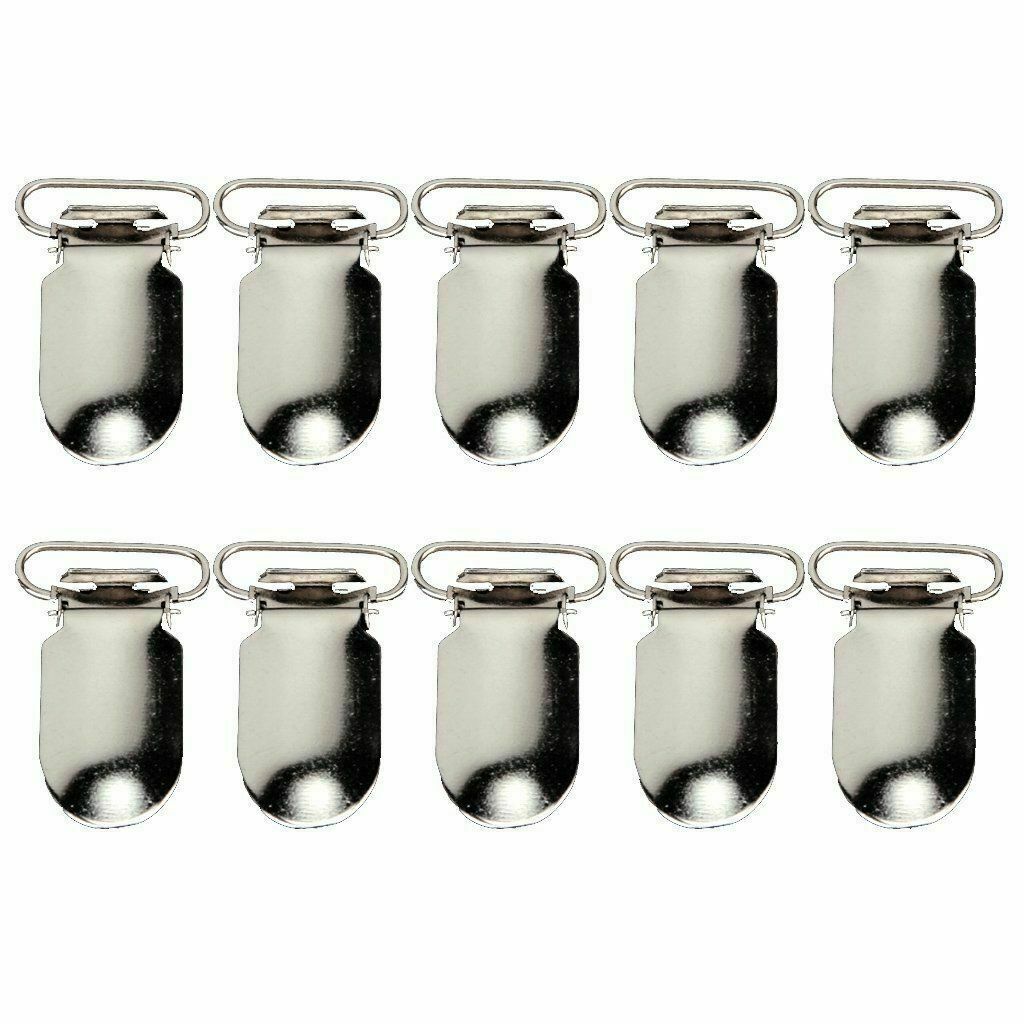 Lot 10X Metal Clips Insert Baby Pacifier Dummy Holders Pacifier Suspender Hook