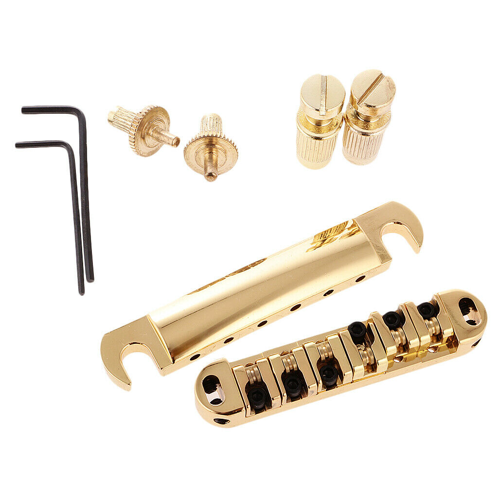 Durable Electric Guitar Roller Bridge Saddle Set 43MM 6 String Brass Slotted