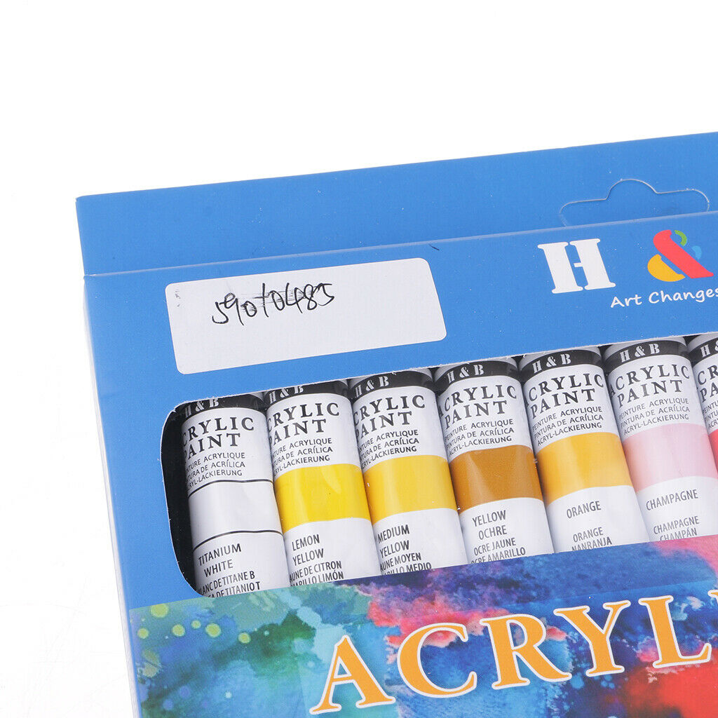 24 Colors Adults Acrylic Paint Drawing Painting Pigments Supply For Ceramic