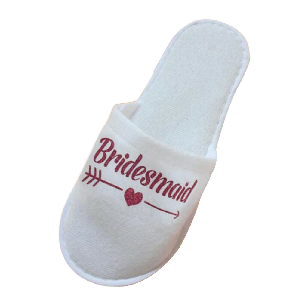 3 Pairs Lightweight Bridal Shower Bridesmaid Disposable Guest Slippers