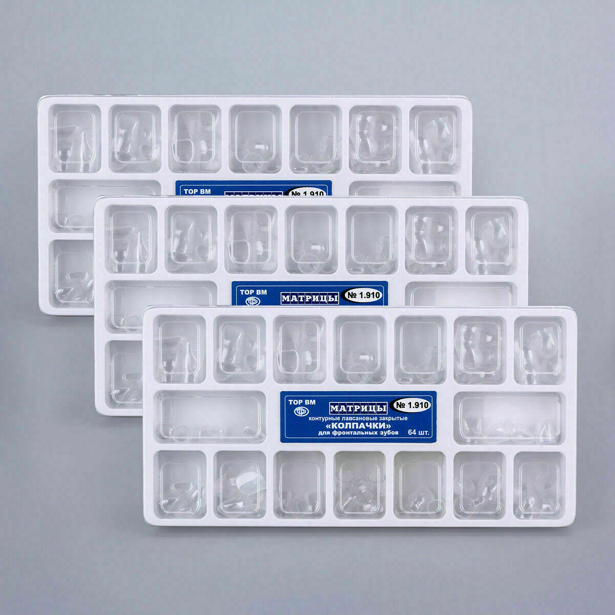 10 Boxes Anterior Transparent Crowns For Incisors/Canines № 1.910 AZDENT Dental