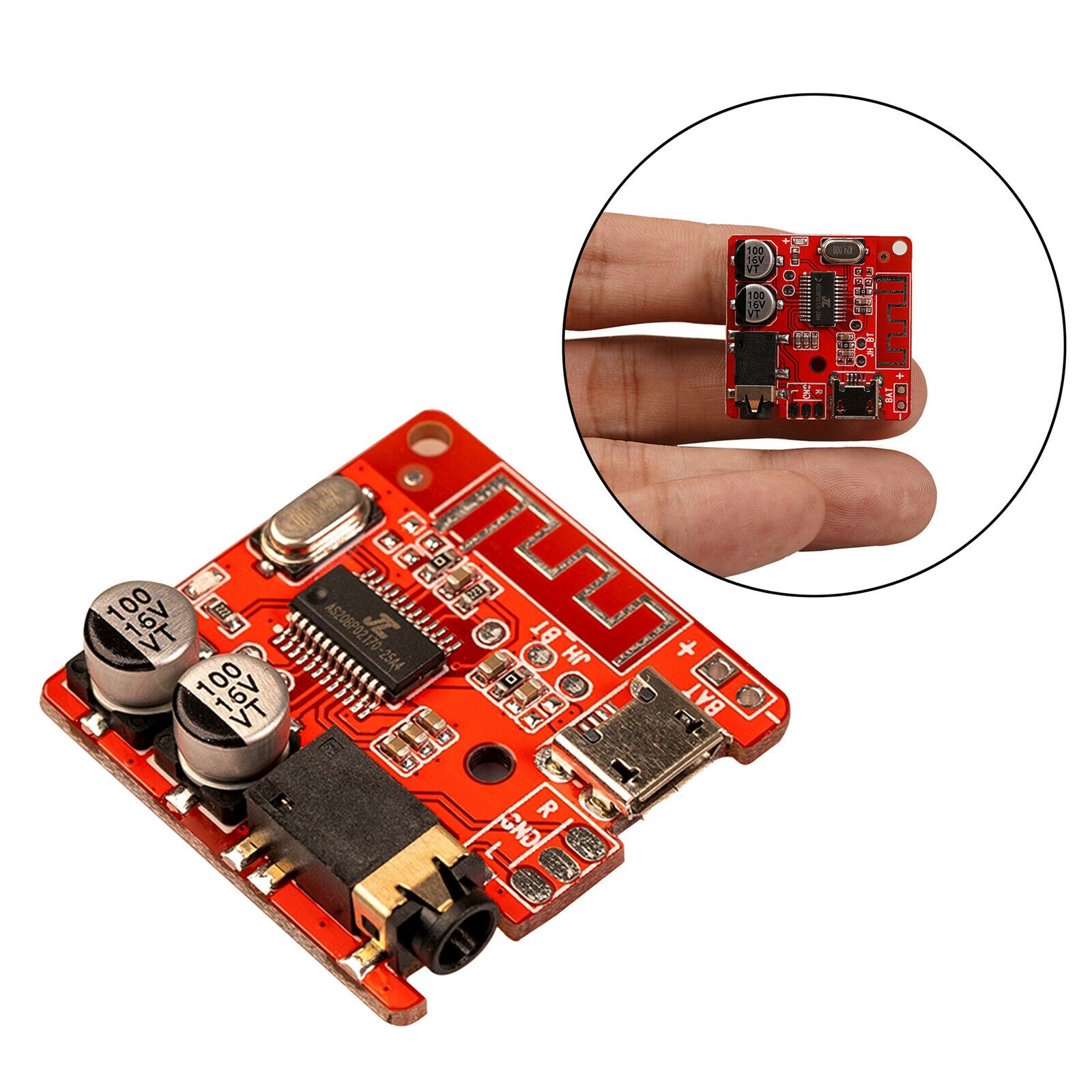 Bluetooth Receiver Board Decoder Board Music Module SNR 90dB THD+N -70dB red