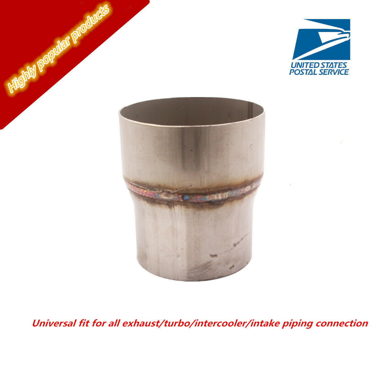 1pc 3" To 4" Inch Weldable Turbo/Exhaust Stainless Steel Reducer Adapter Pipe
