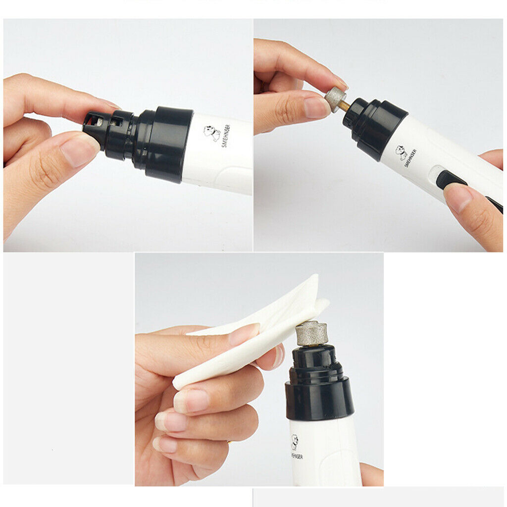 Dog Nail Grinder 2-Speed Electric with LED Light for Small Medium Large Dogs &