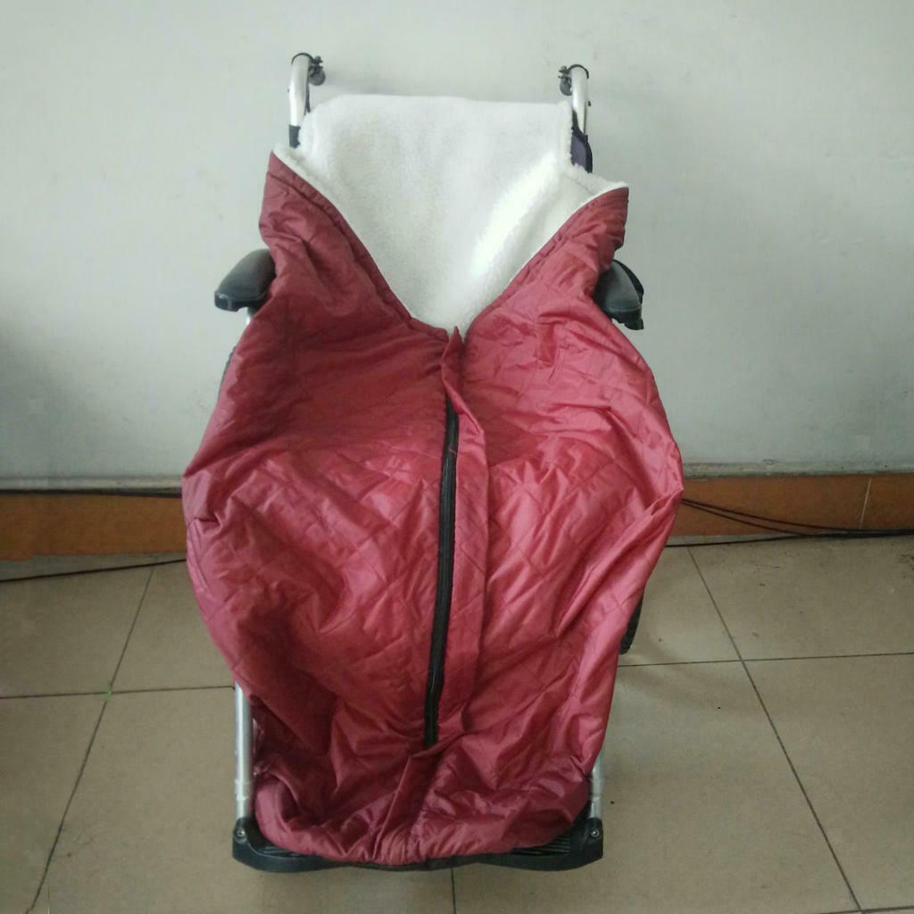 Thick Plush Fleece Lining Wheelchair Warmer Cover Windproof Adults Senior