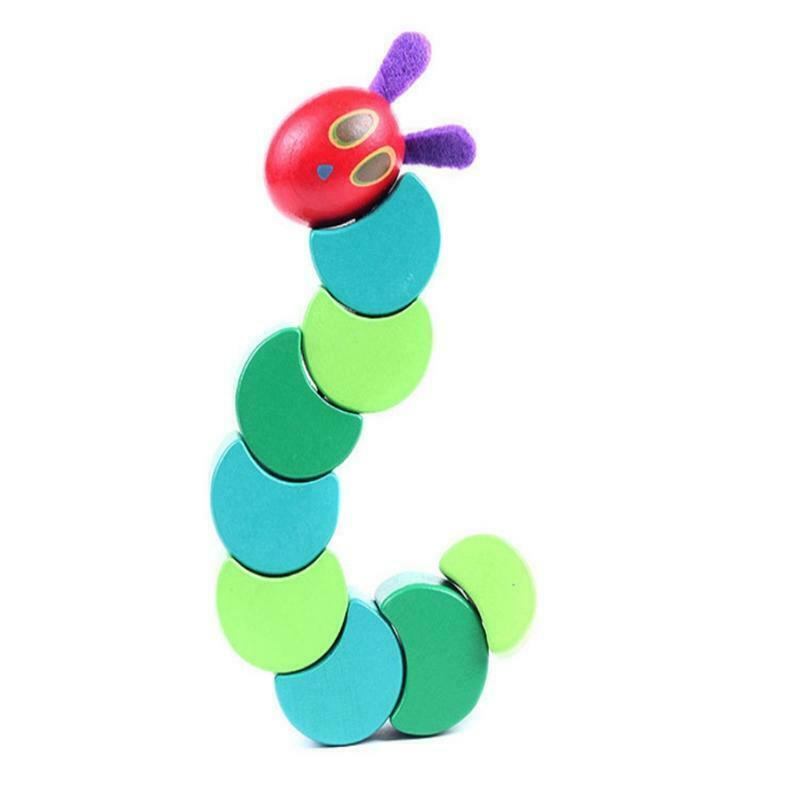 Kids Finger Training Wooden Puppet Cute Caterpillar Behavior Correction Toys