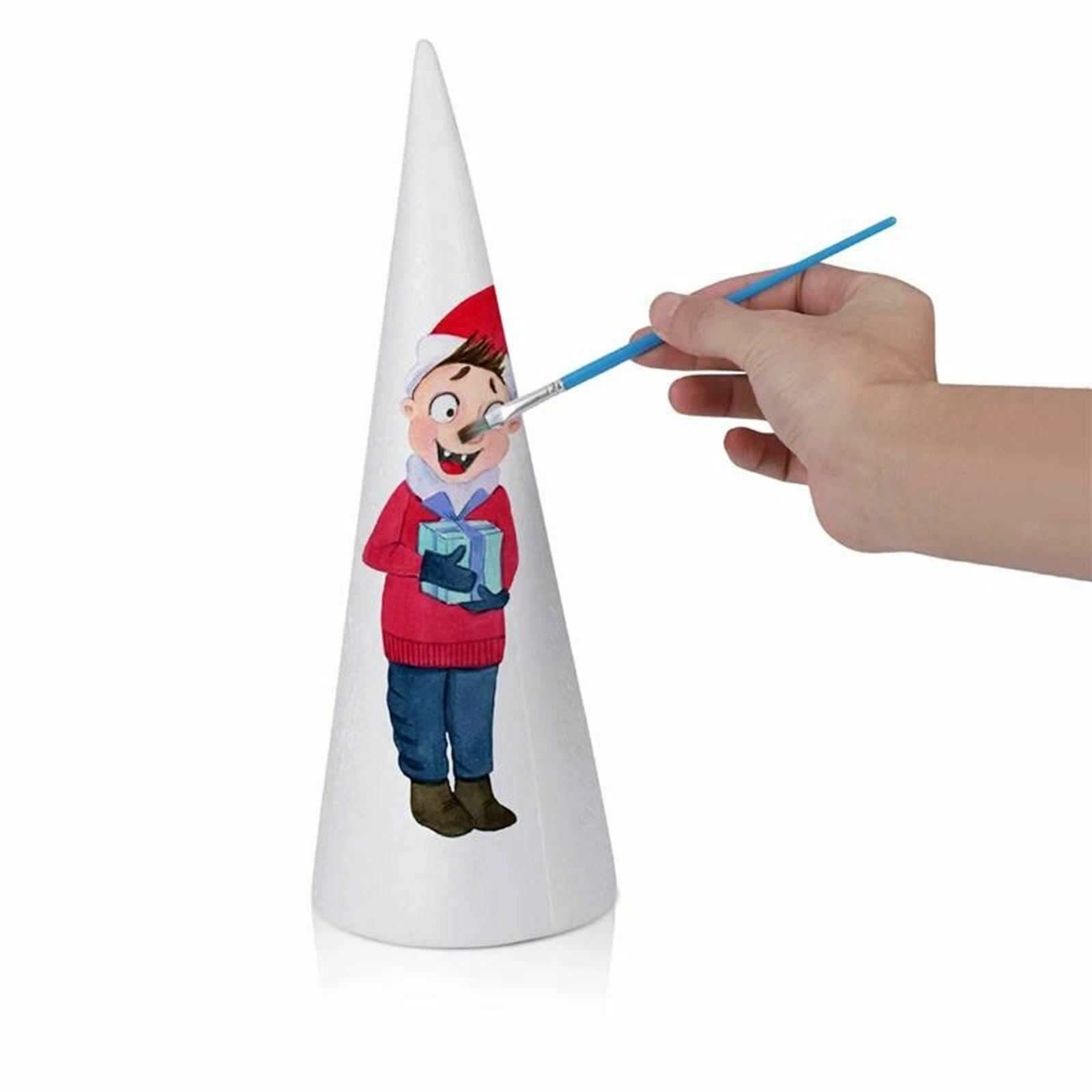 6 Pcs/set Cone Foam Shapes Decoration Styrofoam Toys Christmas Gift