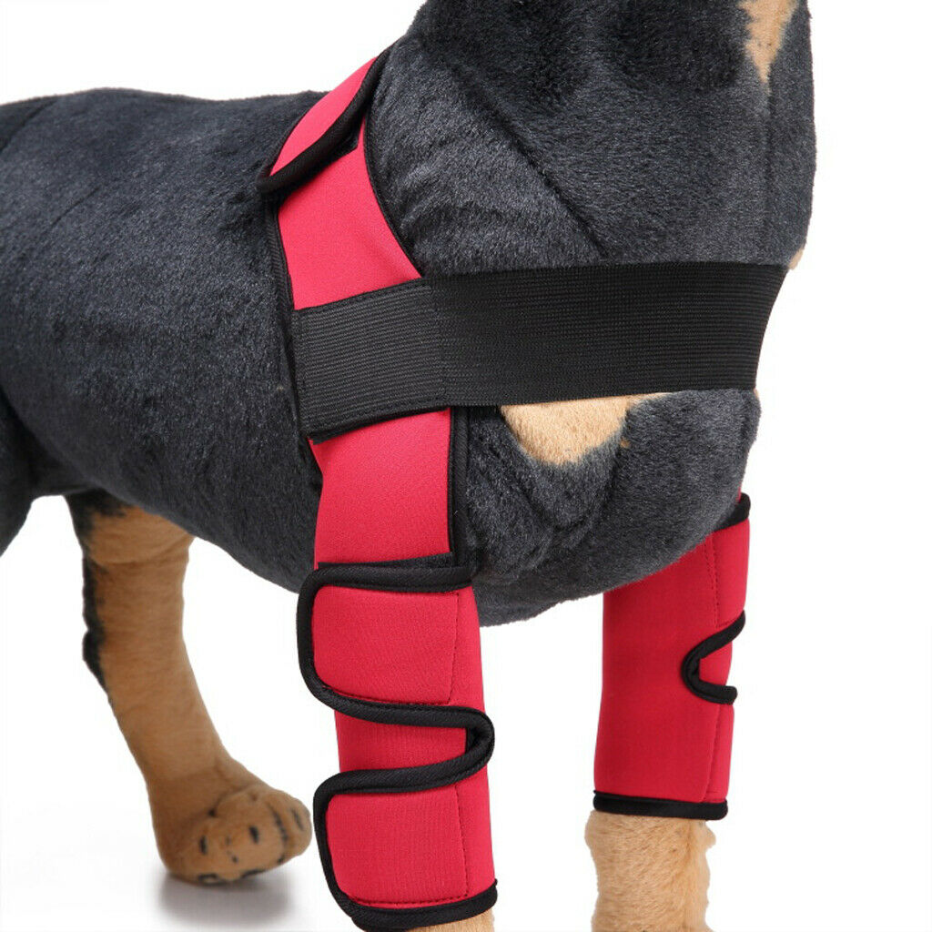 Red M and L 2x Dog Leg Wrap Protects Brace for Injury Sprain Protection