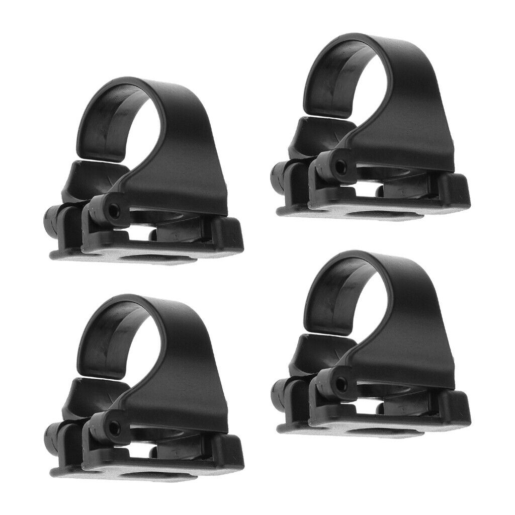 4Pcs/set Black Plastic Snorkel Clip Replacement for Snorkeling and Scuba Diving