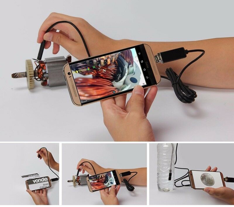 7mm 5M Vehicles Car Endoscope HD 6Led Android PC USB Borescope Inspection Camera