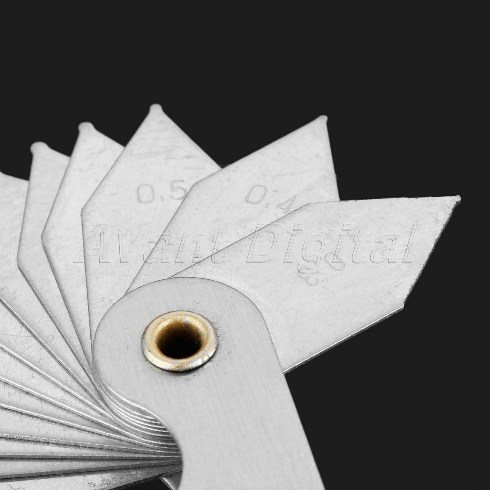 Radius Gauge Gage Fillet Set R 0.3mm to 1.5mm Standard Blade Measuring Hand Tool