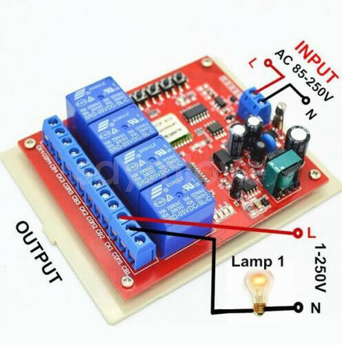 New 4CH WiFi Wireless Remote Control Switch 110V 220VAC Smart Home Automation