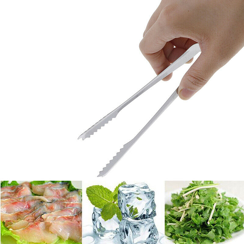 5Pcs Stainless Steel Tongs For Party Bar Clip Bread Food Ice Clamp Ice To JRBD
