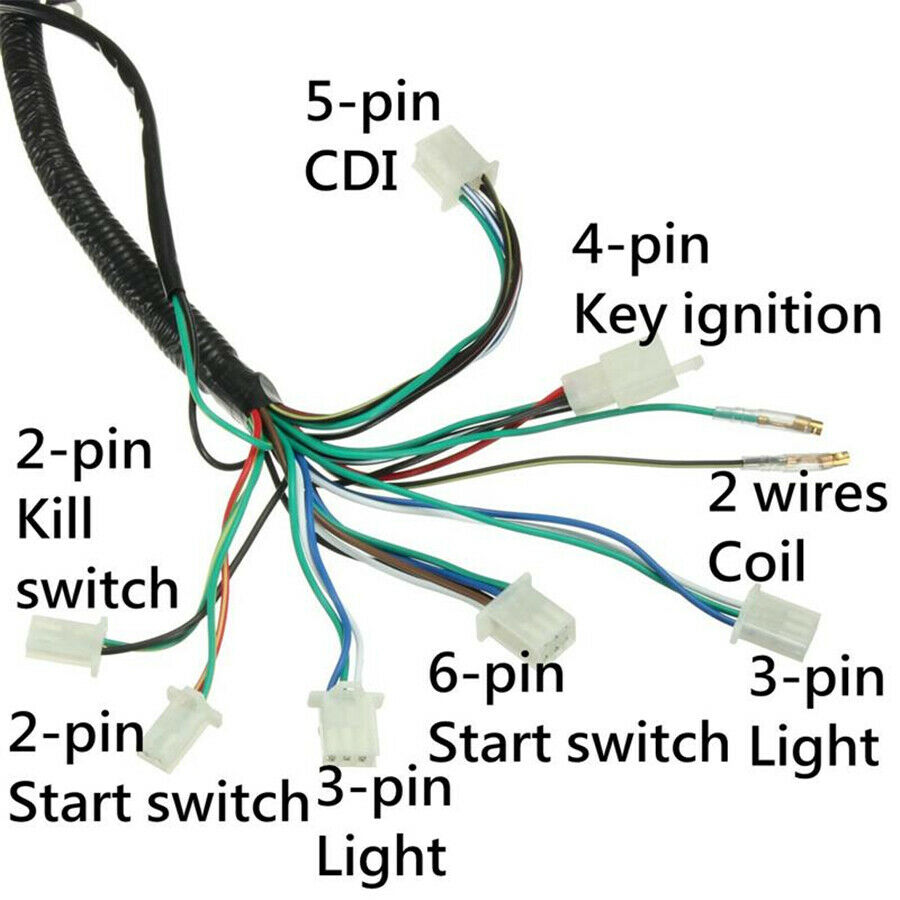 Electric Wiring Harness For Chinese ATV UTV Quad 4 Wheeler 50cc/70/90/110/125cc