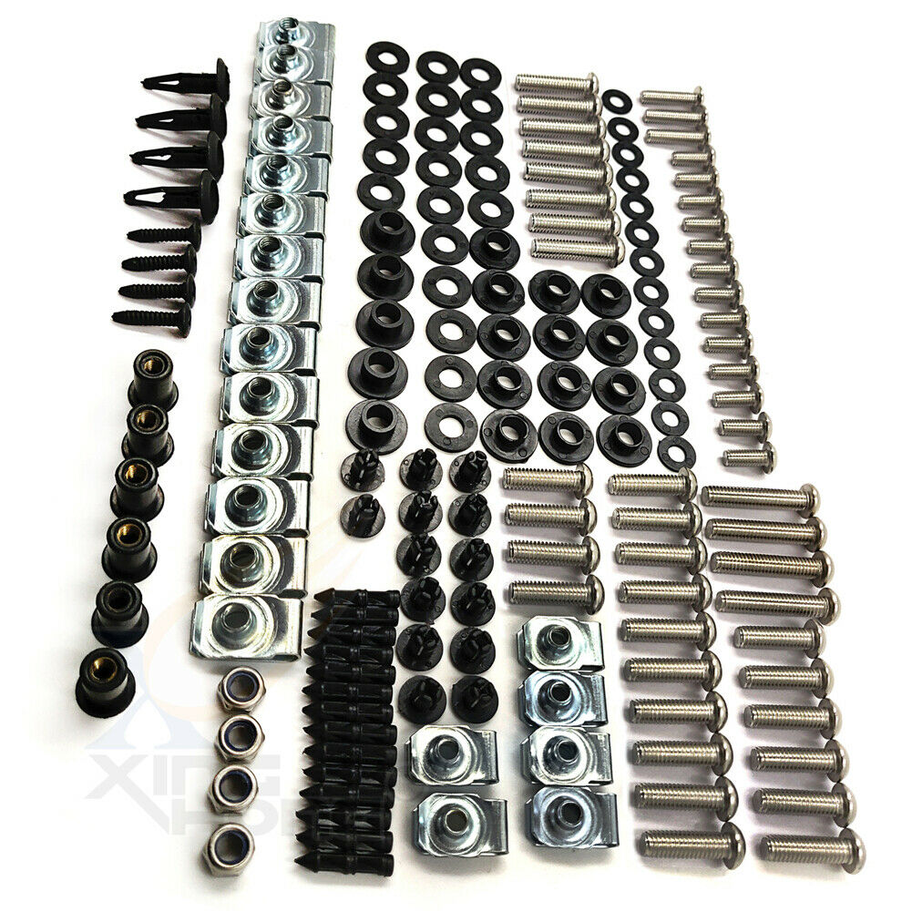 Fairing Bolt Kit Chrome Complete Screws Fit For YAMAHA YZF R1 2004 2006 2005