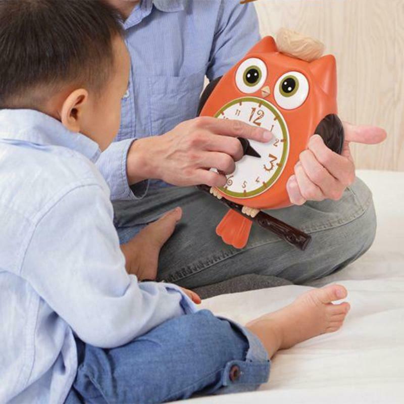 Rotatable Baby Bath Set Toys Owl Clock Cup for Infants Baby Boys