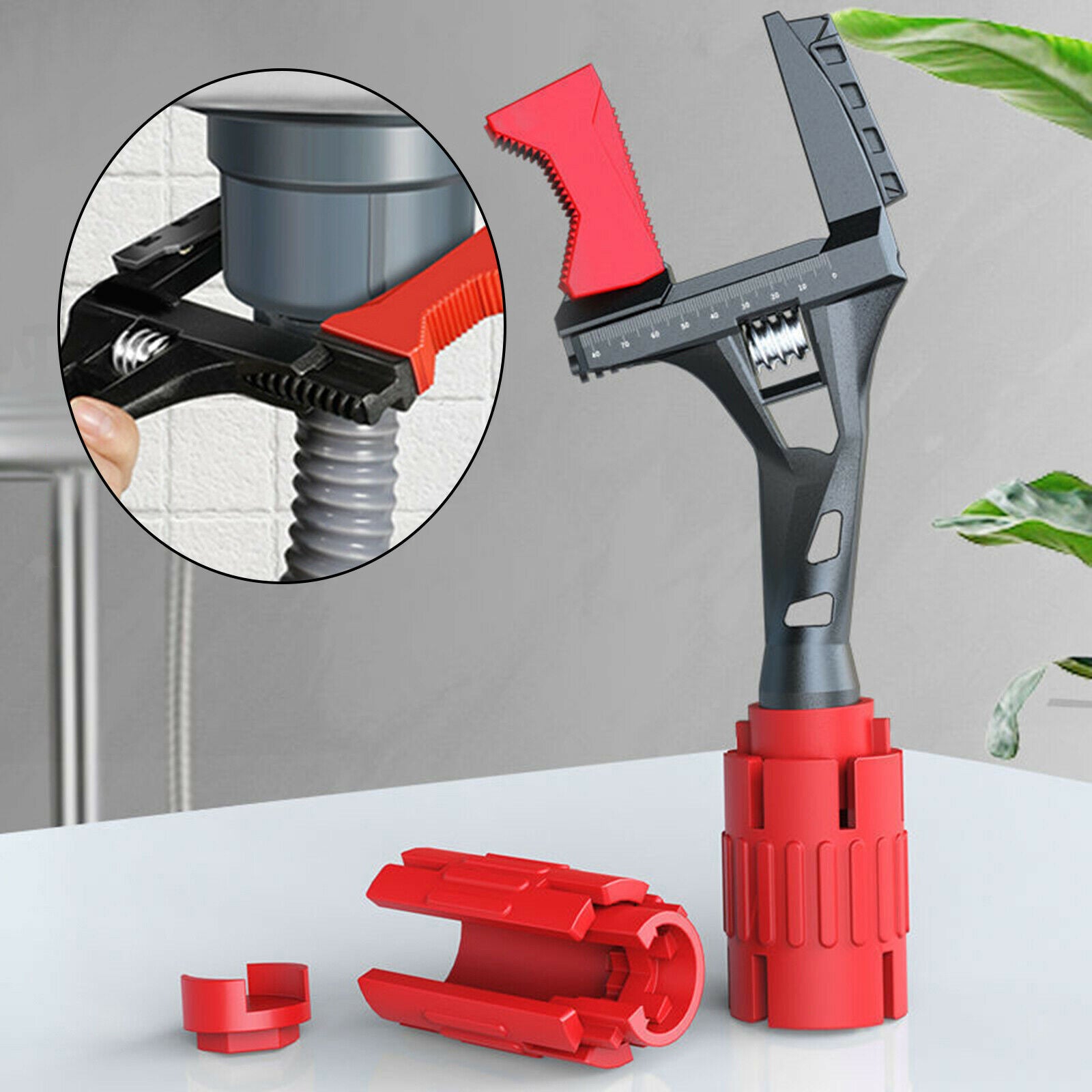 Faucet Install Pipe Wrench 24 in 1 Aluminum Alloy Spanner Basin Wrench