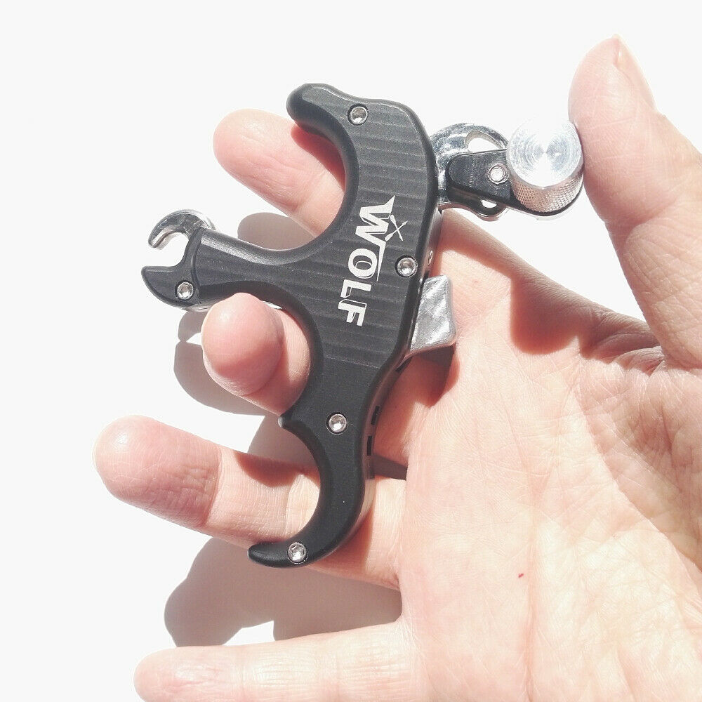 Archery Release Aids Thumb Caliper Trigger 3 Finger Grip Compound Bow Automatic