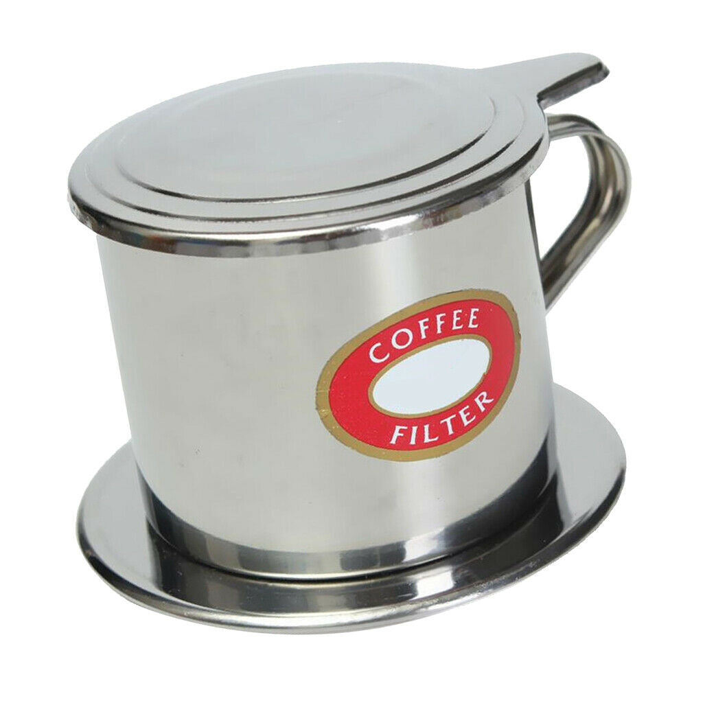 2 Pieces Vietnamese Coffee Filter Dripper Set Screw Down Insert 1.7oz 3.4oz