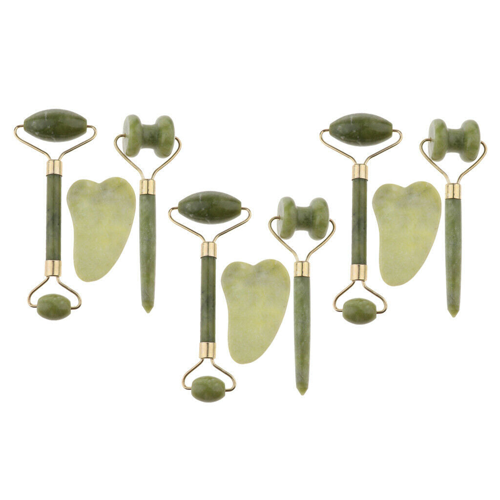3 Sets Facial Jade Roller Gua Sha Massager for Face/Eye/Neck Lifting Tools