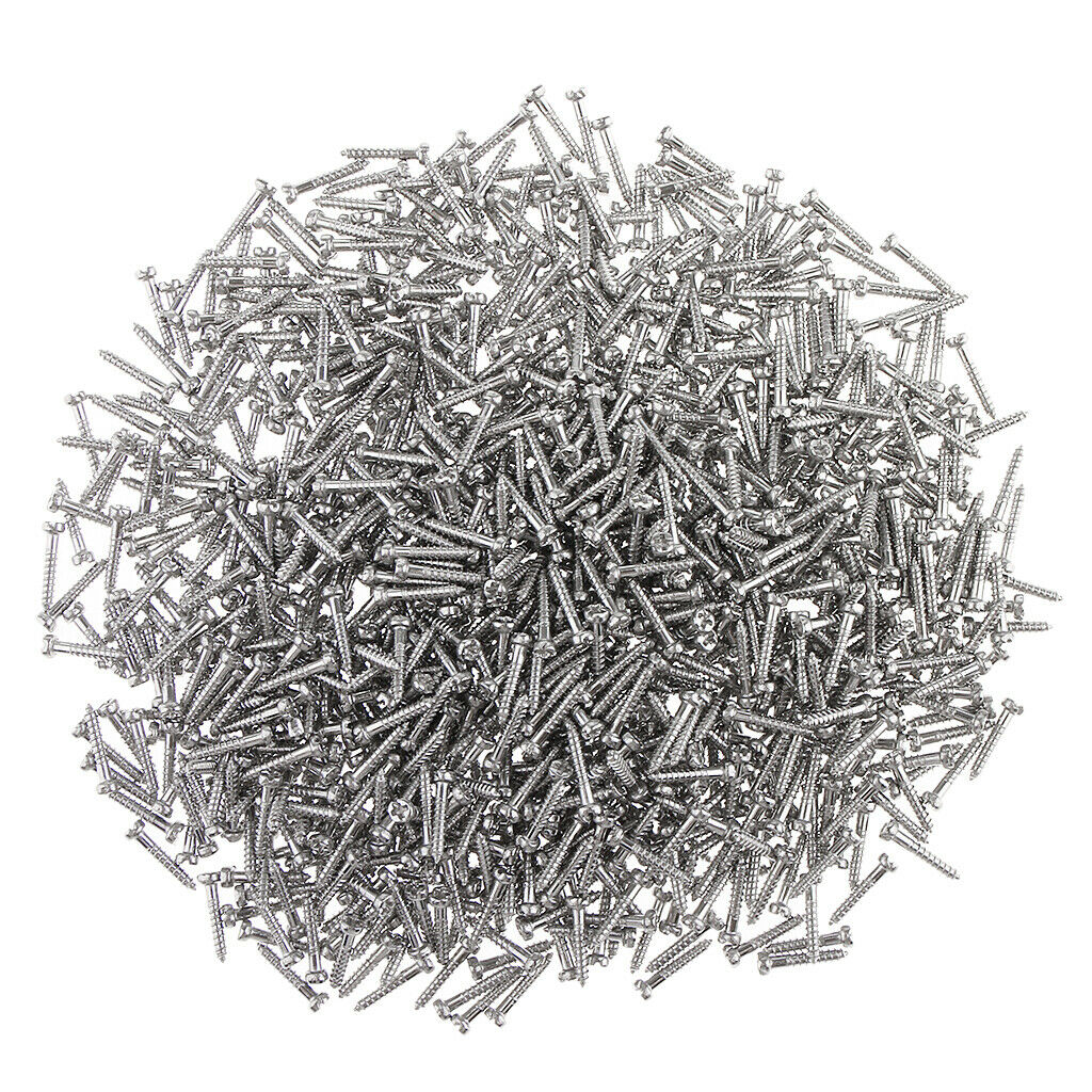 2000x Self Tapping Screw Eyeglass Watch Repair Kits 2x1.4x8mm&2.0x1.4x6.0mm
