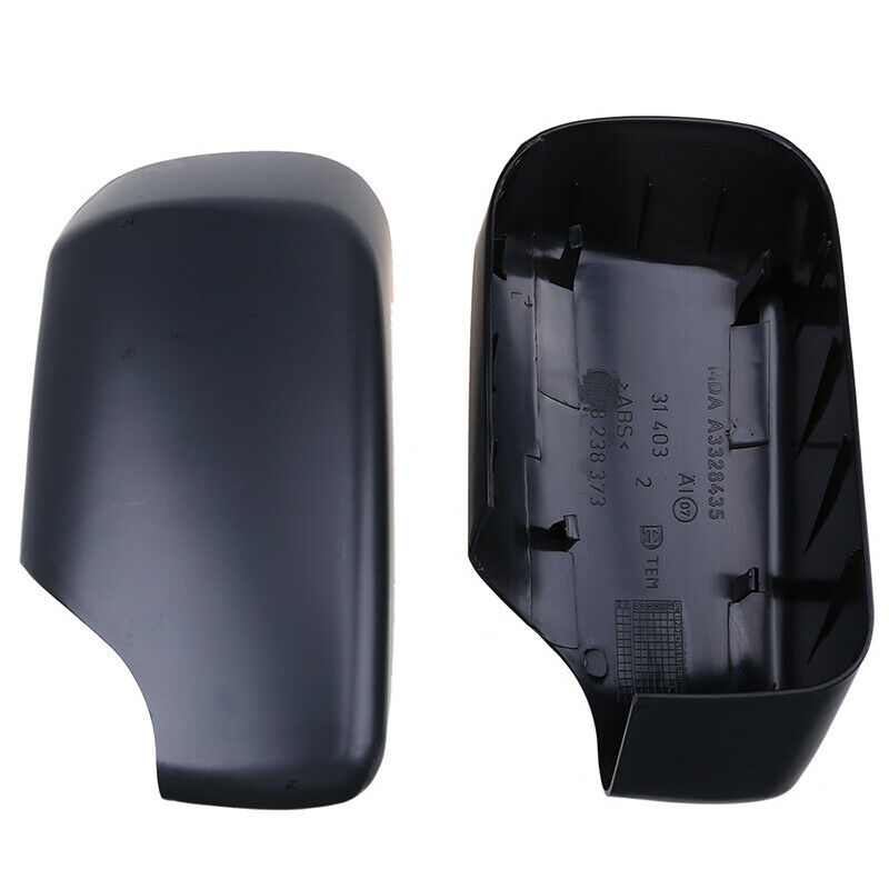2Pcs Door Side Mirror Cover Cap Matte black For BMW E46 E39 325i 330i 525i 530i