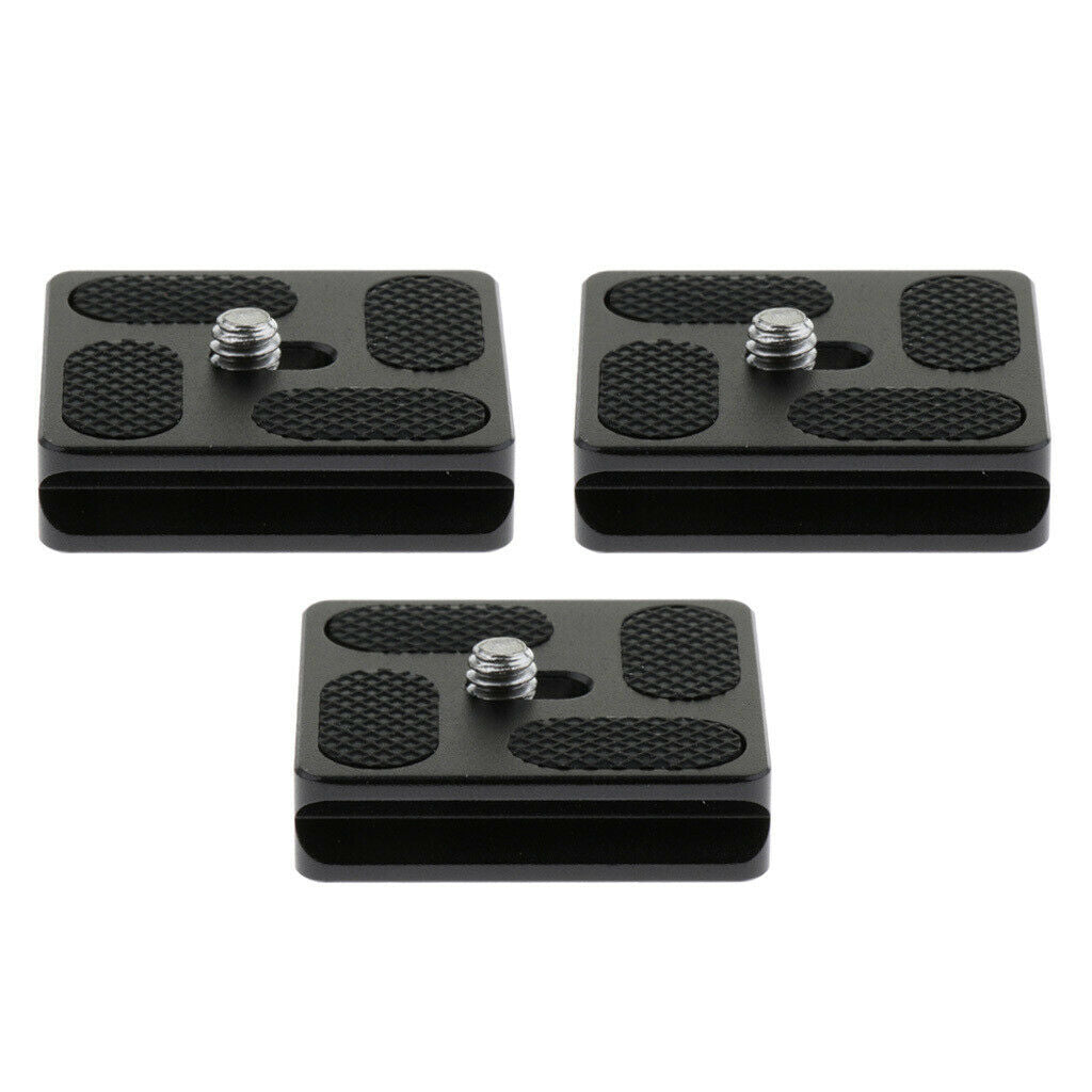3pcs Camera 1/4" Quick Release QR Plate For Arca-Swiss Tripod Ball Head