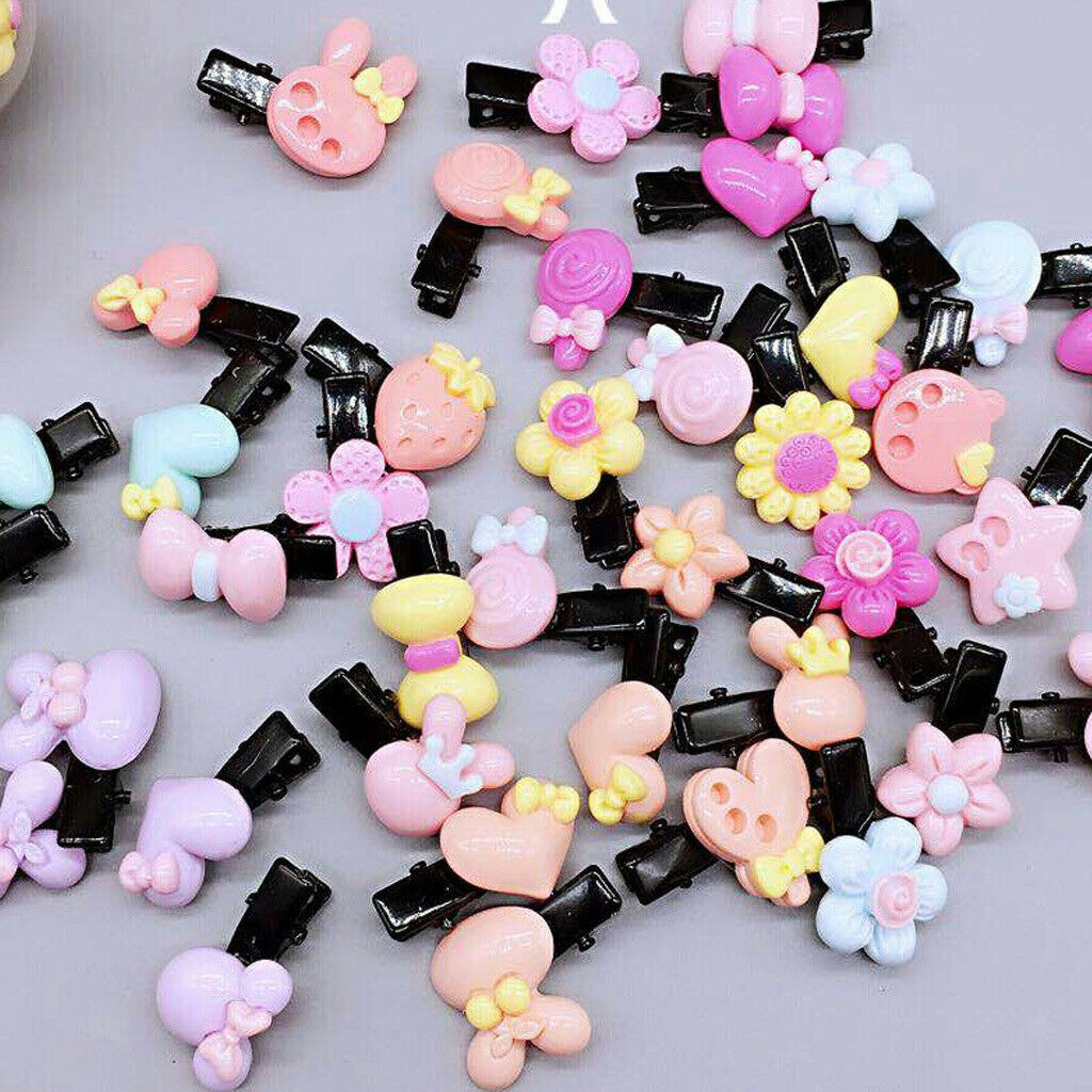 50x Black Metal Single Prong Alligator Hair Clips Hair Accessories 24mm