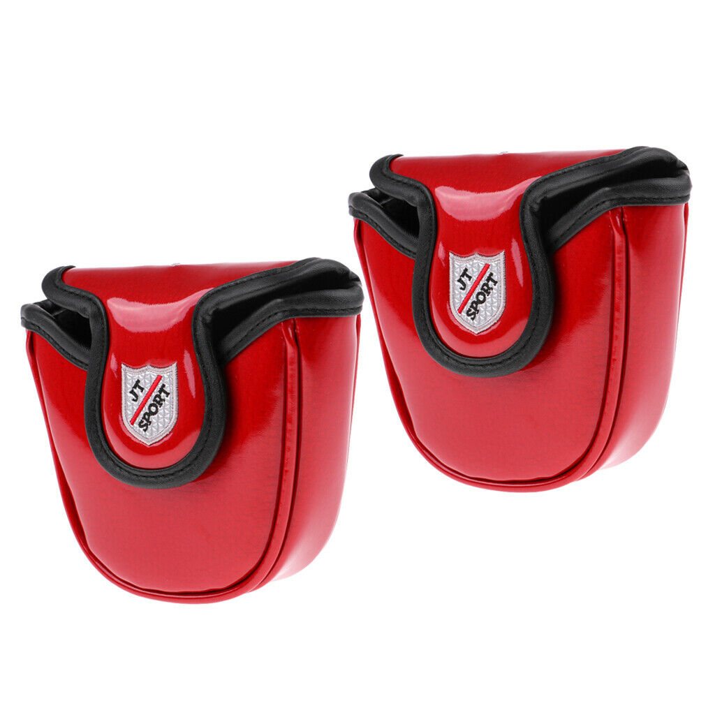 2Pieces Mallet Putter Headcover Magnetic, Universal Golf Putter Cover