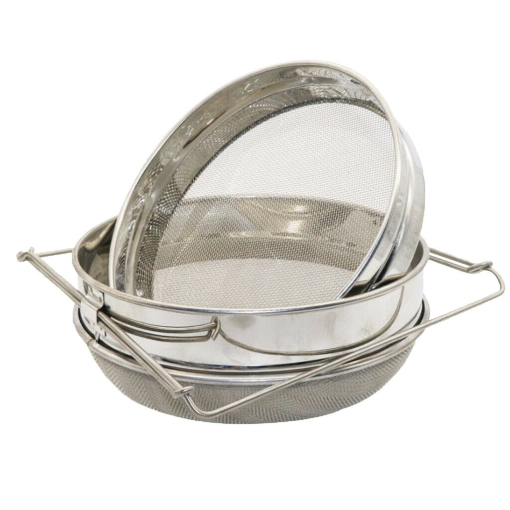 Stainless Steel Honey Strainer Double Sieve -- Bee Keeping Equipment Filter with