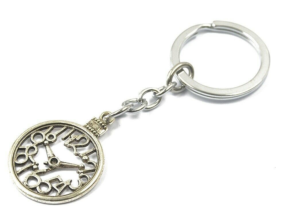 1x Pocket Watch Pendent Keyring Charm Pendant Purse Bag Key Chain Ring Gifts
