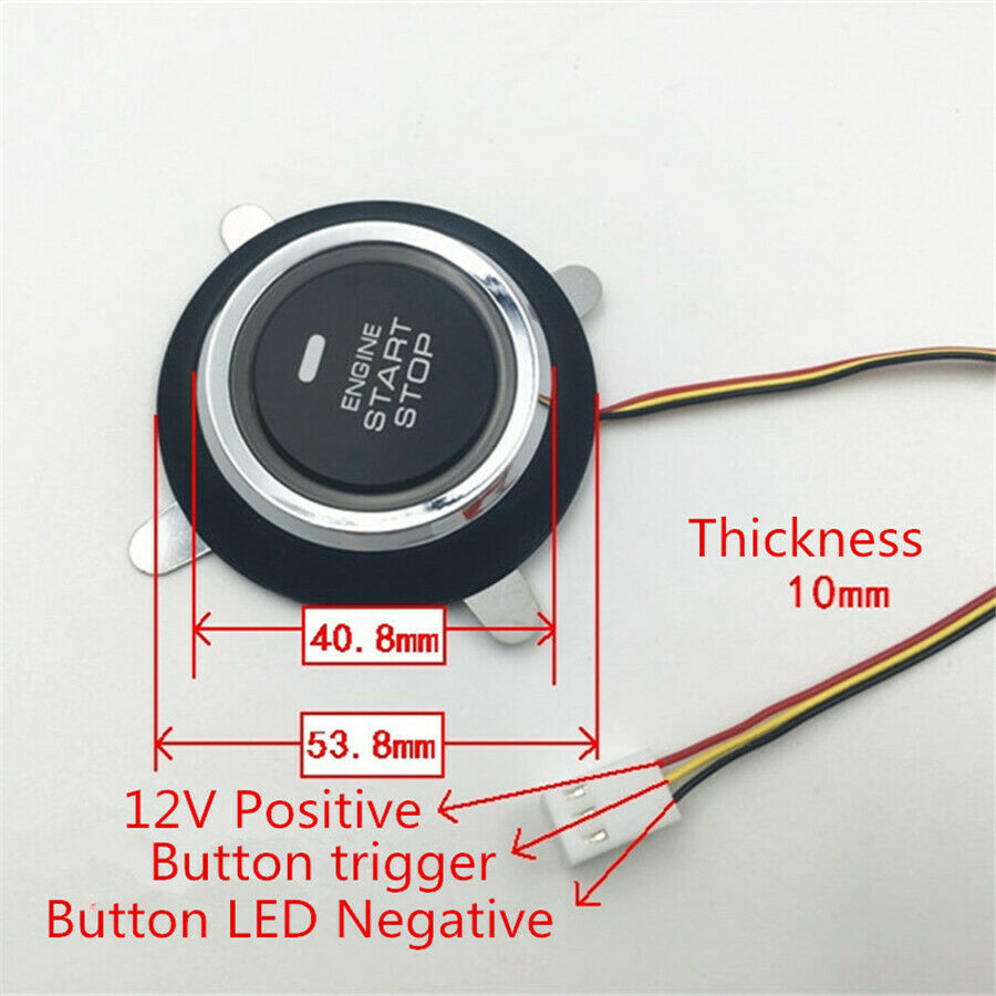 Car Ignition Switch Engine Start Push Button Keyless Entry Starter Kit