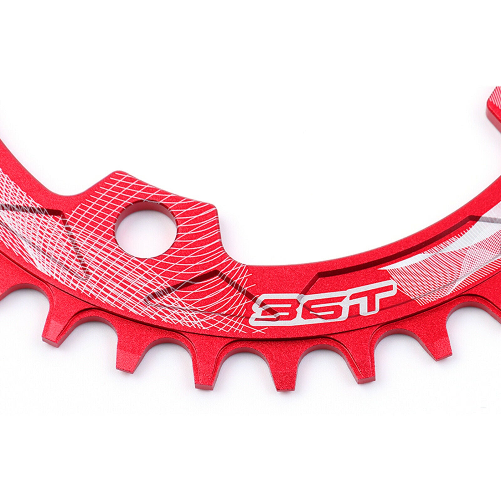 Bike Chainring Bicycle Aluminum Alloy BCD104 Replacement Chainwheel Red 38T
