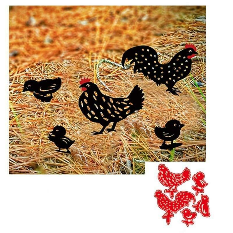 Chickens Metal Cutting Dies Stencil DIY Scrapbooking Album Paper Card Template