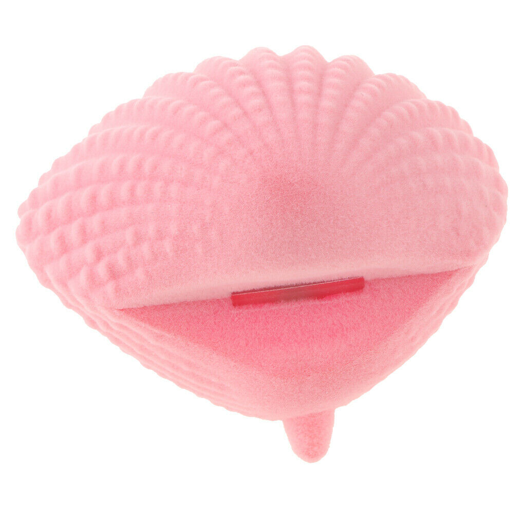 Shell Shape Velvet Necklace Jewelry Display Storage Box Gift