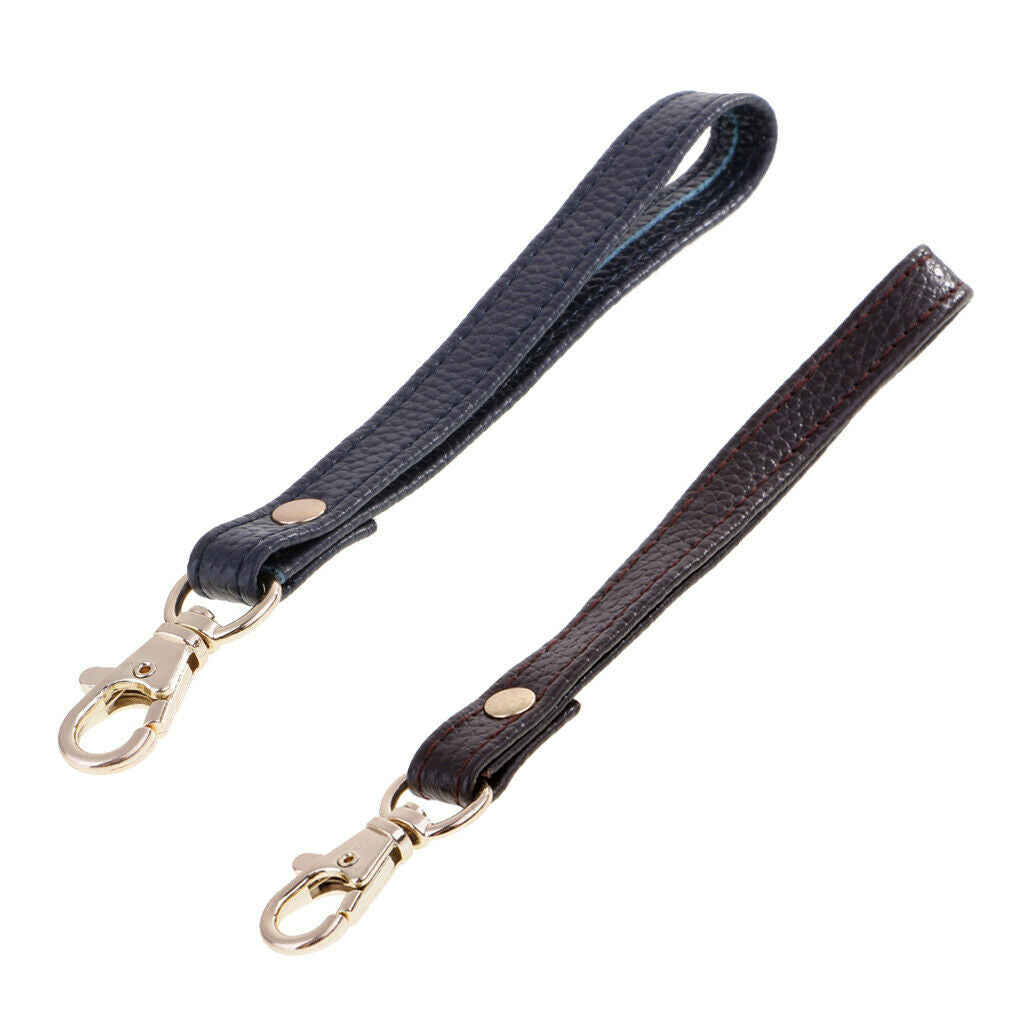 2 Packs Durable Real Leather Wristlet Pouch Wrist Bag Strap Clutch Handle