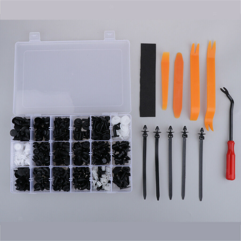 435Pcs Car Body Trim Clips Retainer Bumper Rivets Screw Panel Fastener Kit