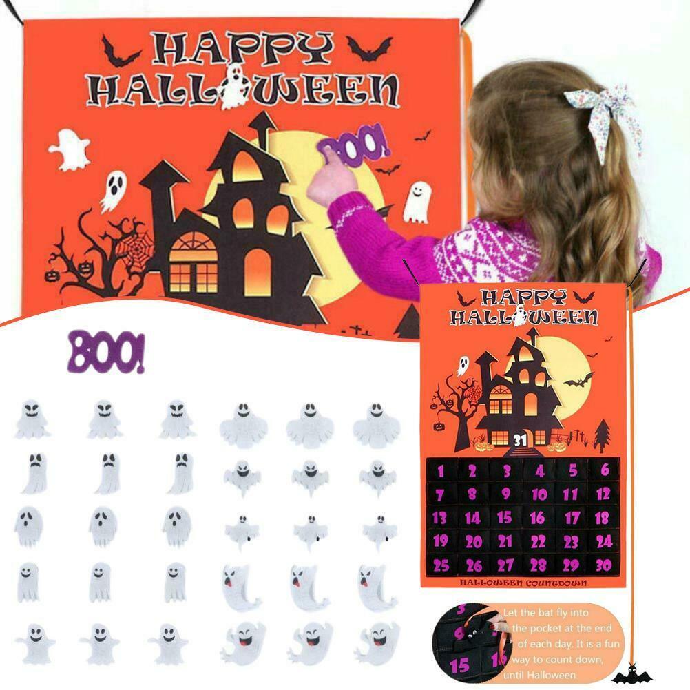 Halloween Advent Calendar Detachable Countdown Wall Calendar Party Decoration