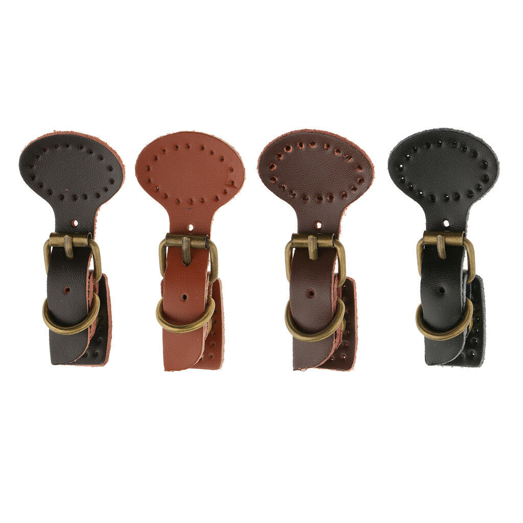 4 Set Leather Buckles Bag Making Fastener Magnetic Snap Sew on Retro Clasps