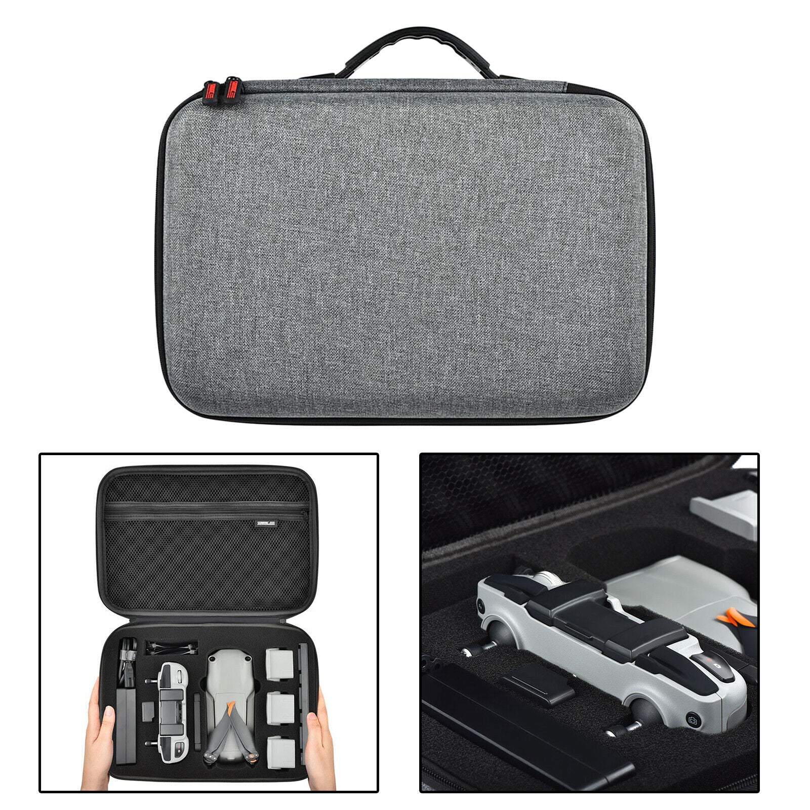 Travel Drone Carrying Case for DJI Air 2S Anti-Shock Durable Oxford Gray