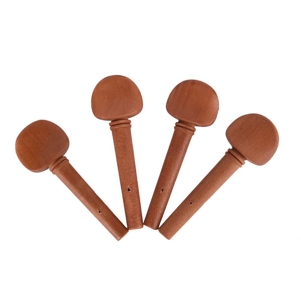 4/4 Size Jujube Wood Violin Fiddle Tuning Pegs Endpin Set Replacement、New EBBDA
